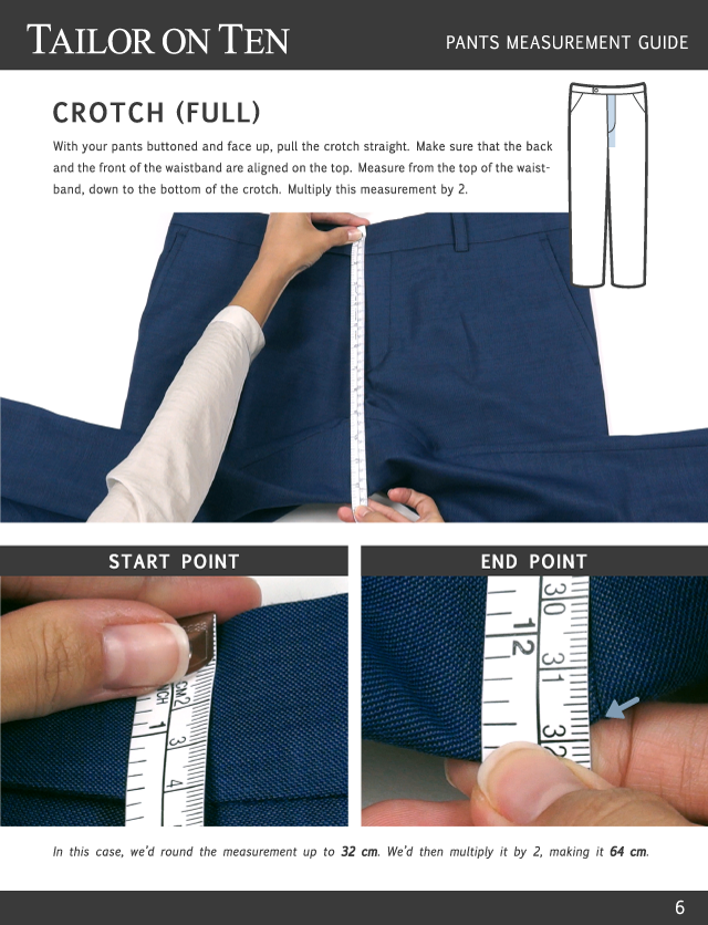 Measurements guide for custom tailored  Tailor Store