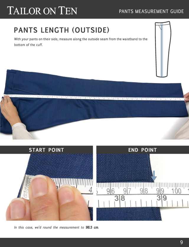 Pants Measurement Guide | Tailor On Ten