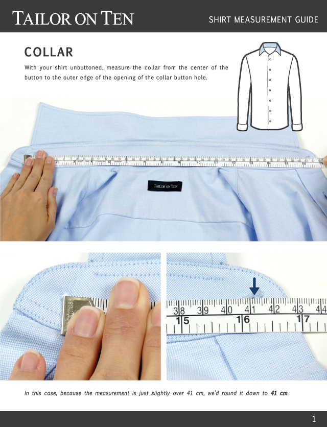 Shirt Measurement Guide Tailor On Ten