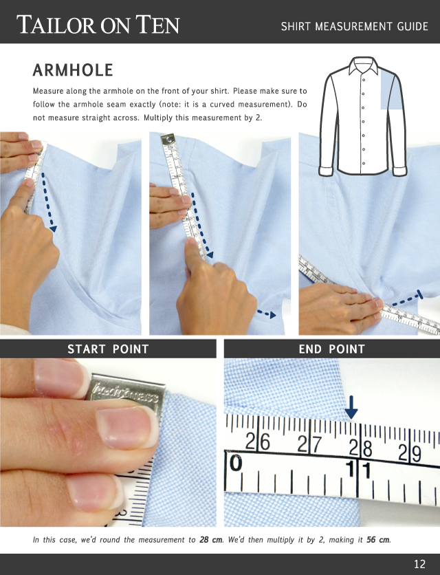 Shirt Measurement Guide | Tailor On Ten