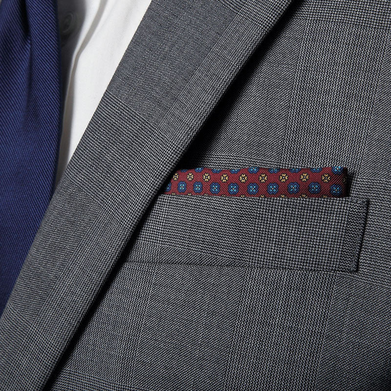 Cranberry Palermo Pocket Square | Tailor On Ten