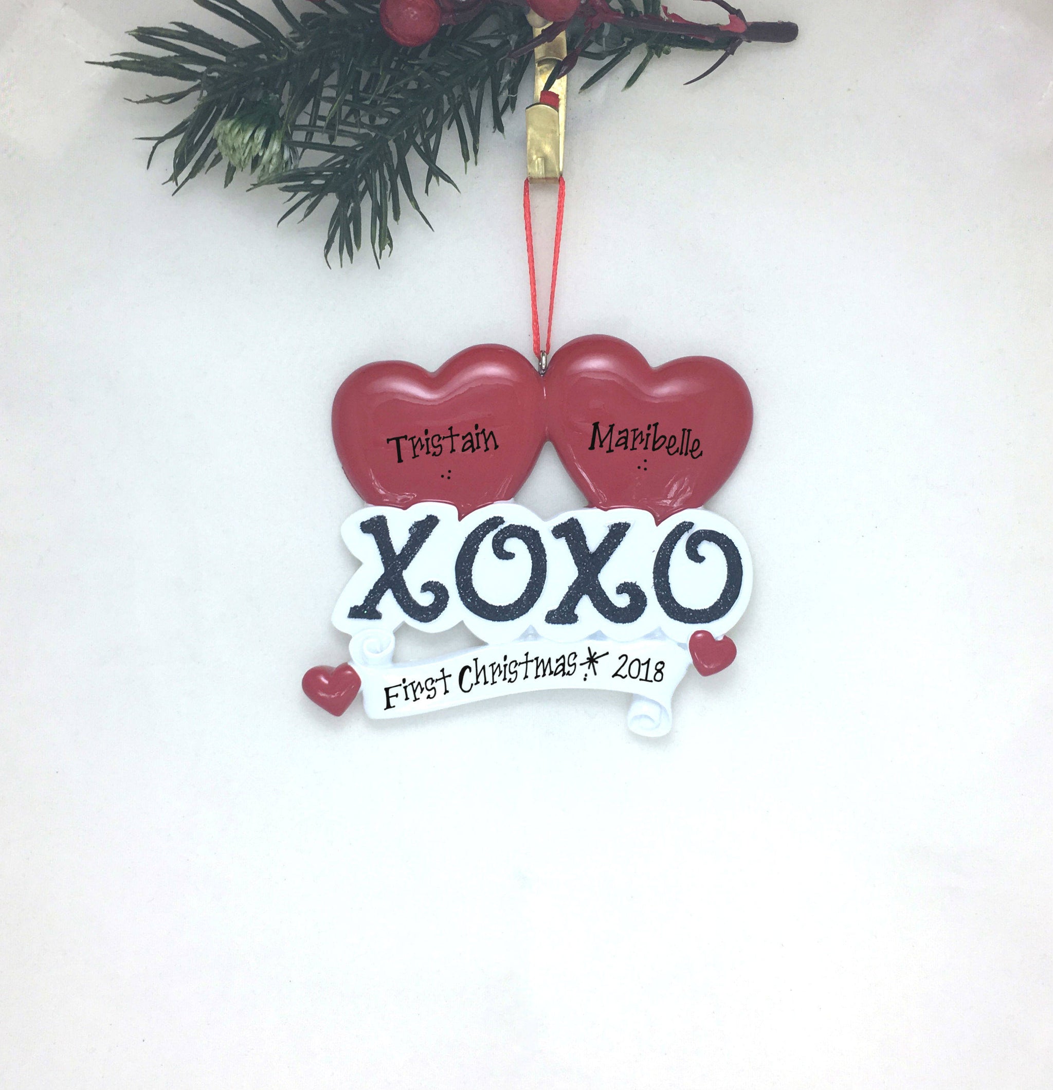 personalized christmas ornaments couple's first christmas