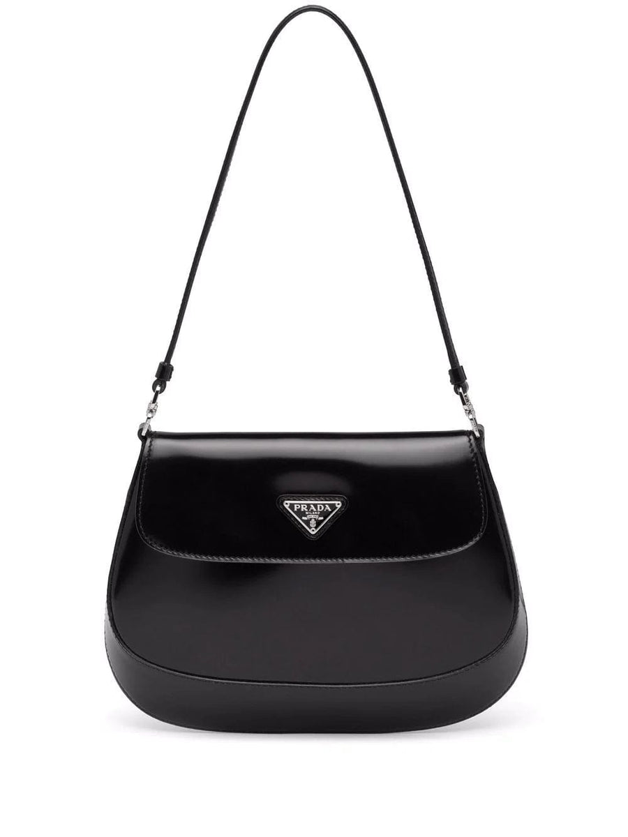 Prada Cleo Leather Black Flap Shoulder Bag – Aztec Clothing