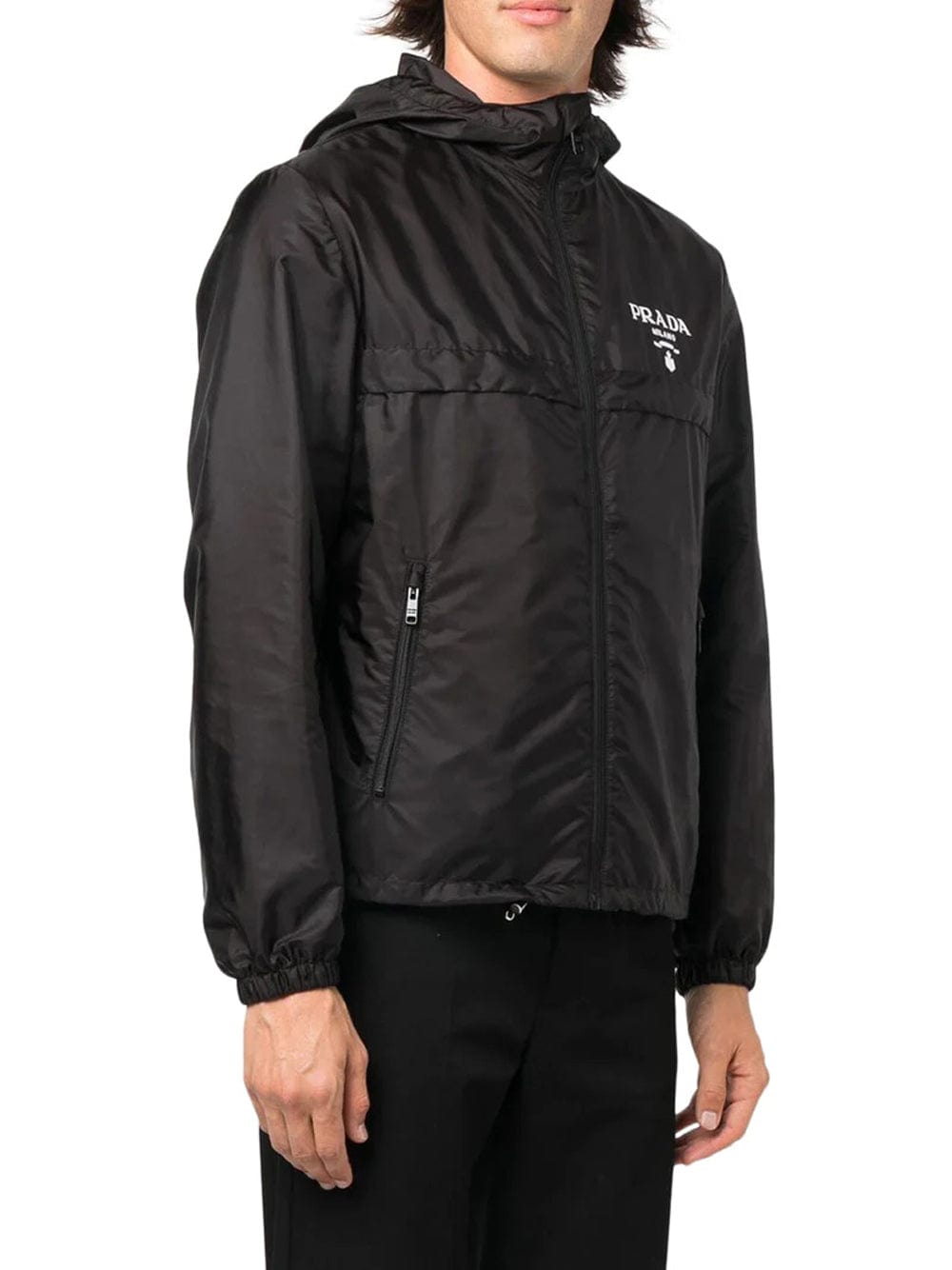 Prada Black Hooded Zip-up Jacket – Aztec Clothing