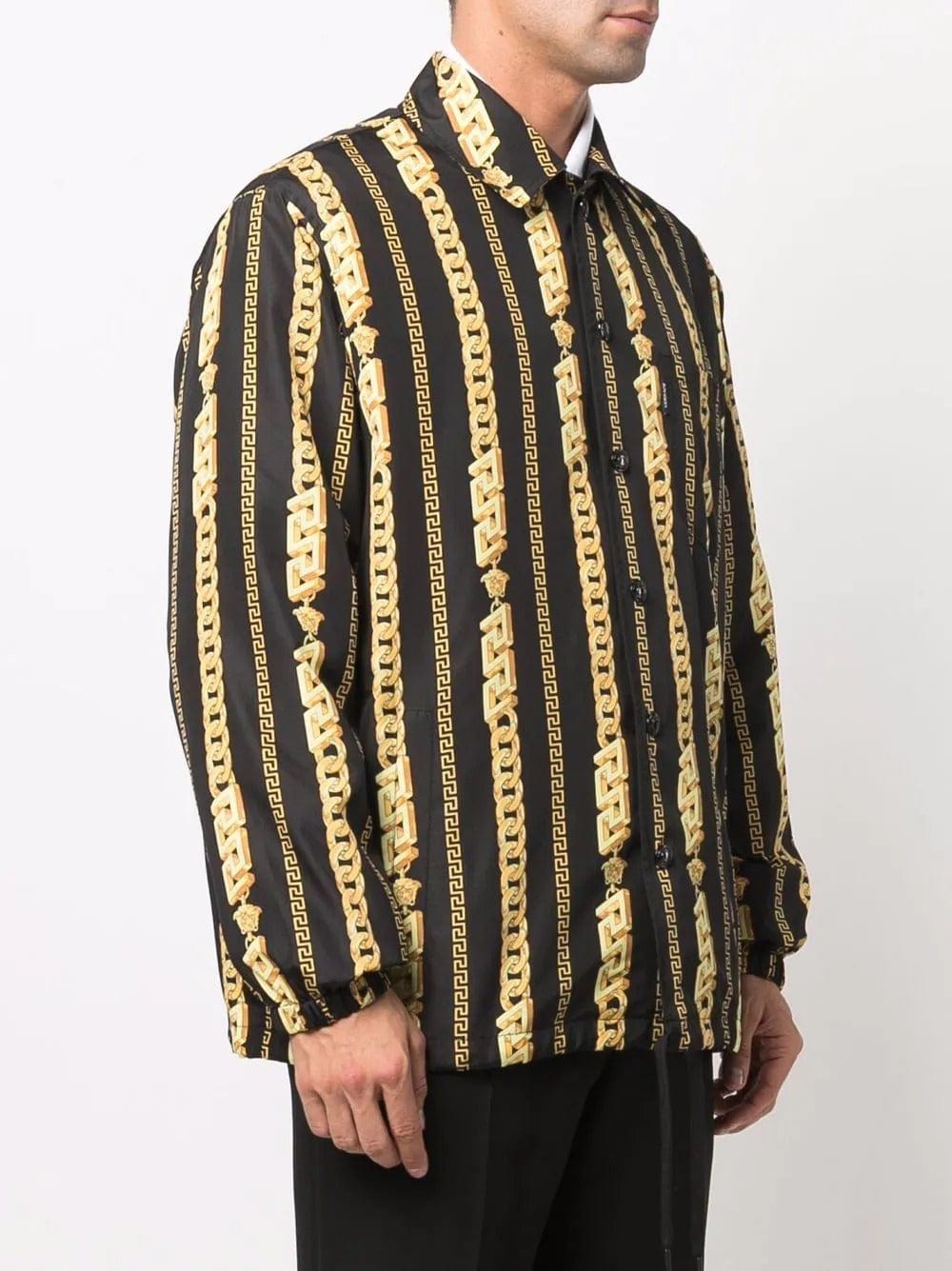 versace print dress shirt