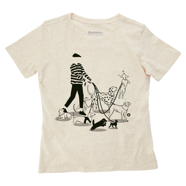 Camiseta Feminina Sustentável Comfort Saindo com os dogs