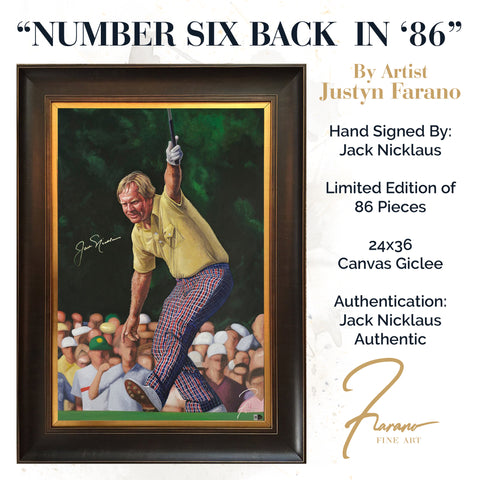 Jack Nicklaus Painting by Sports Artist Justyn Farano