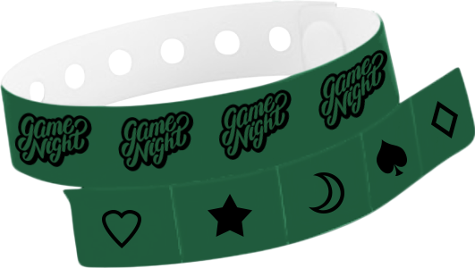 Custom 1-color Vinyl 5-Stub Wristbands