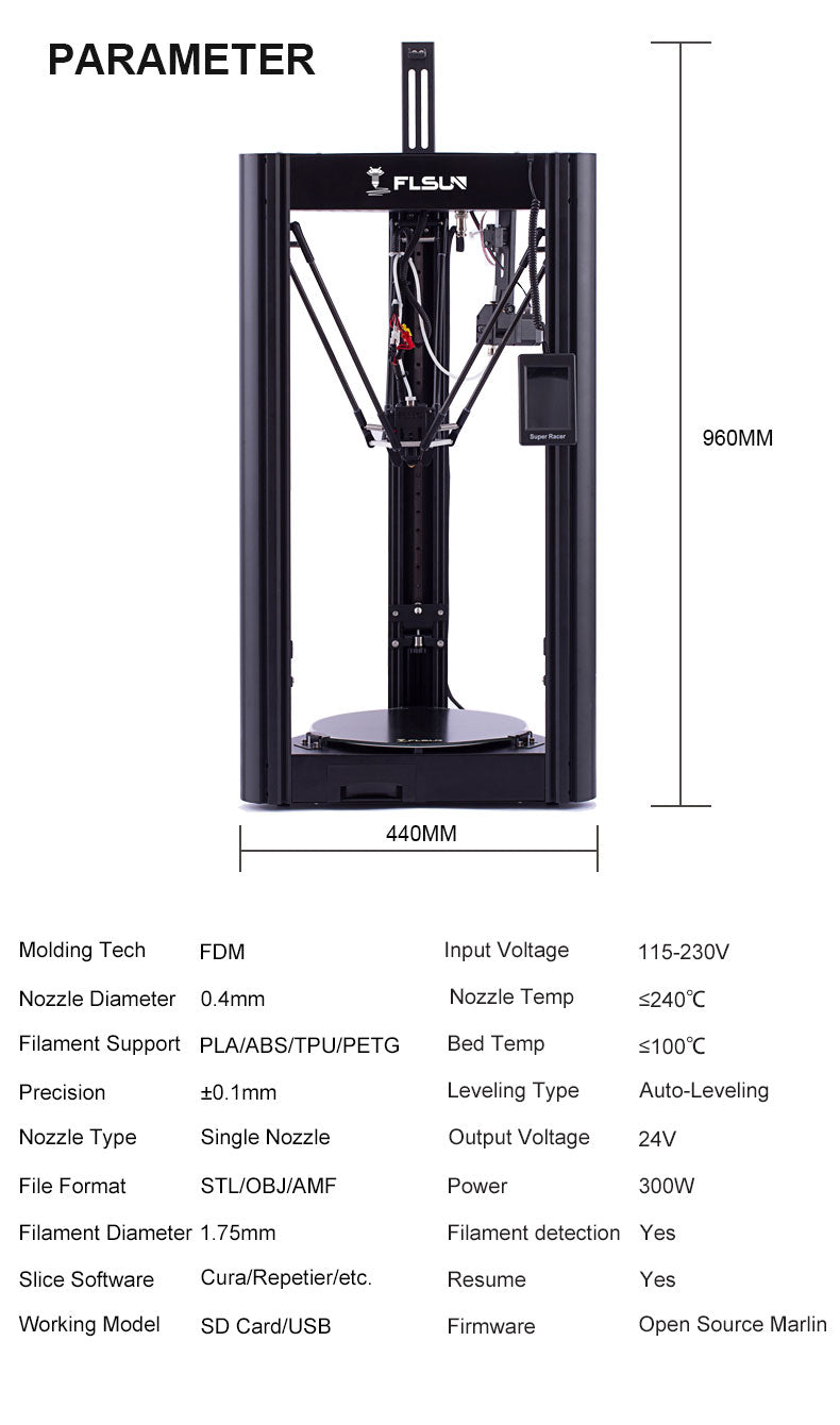 Australia Flsun SR super Racer 3D Printer now available.