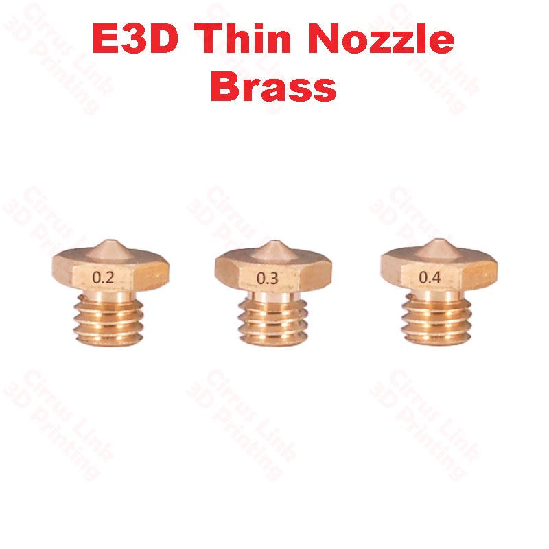 Thin E3D Brass Nozzle