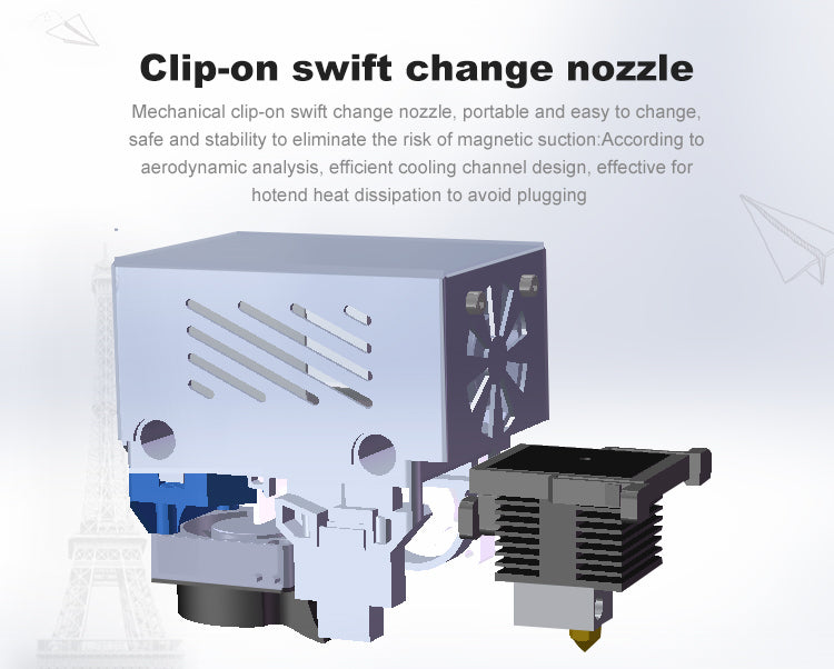 Clip-on swift Nozzle 3D Printer K5 Plus selling in Perth