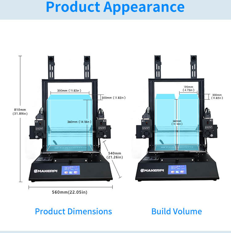 Mirroring printing 3D printer selling in Perth - MakerPi P3 PRO