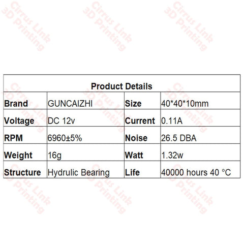 3D printer Cooling fan 4010