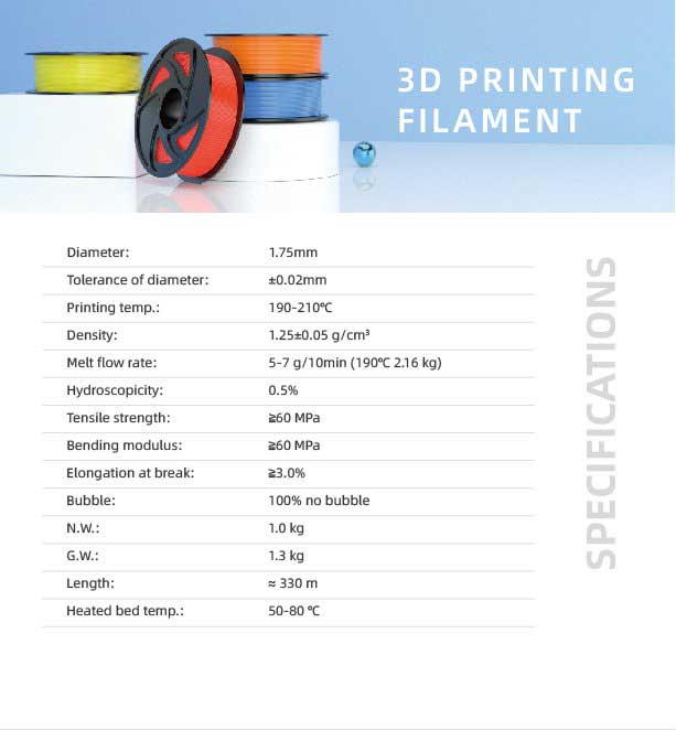 TronHoo PLA 3D Printing Filament specifications is the printing filament that brings your creativity to life.