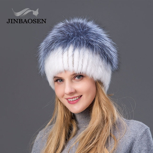 russian style women's fur hat