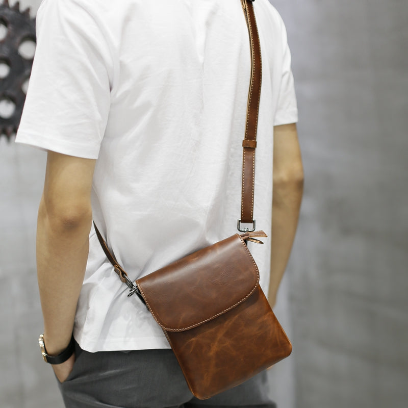 crossbody leather bag mens