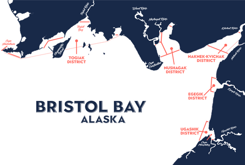 map of Bristol Bay Alaska region