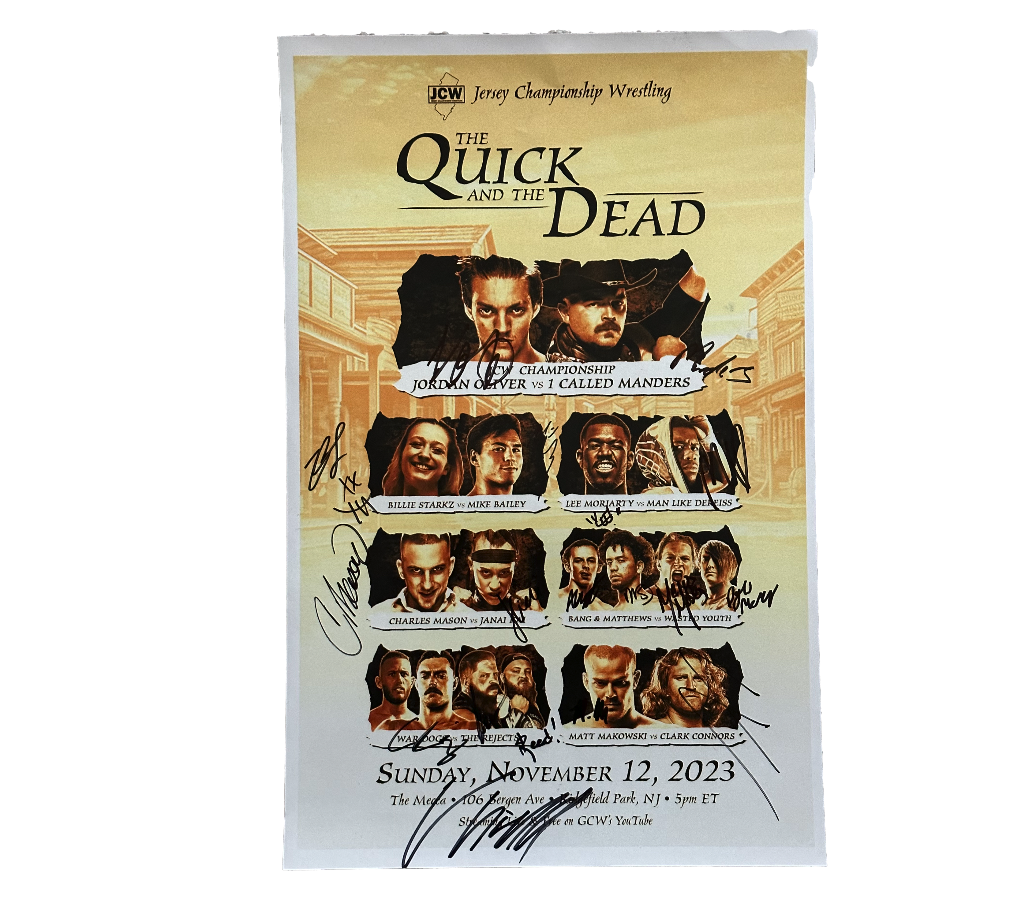 JCW The Quick and the Dead Signed Event Poster