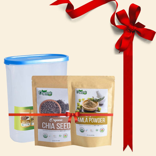 Organic Chia Seeds & Organic Amla Powder Gift Kit With Attractive Jar