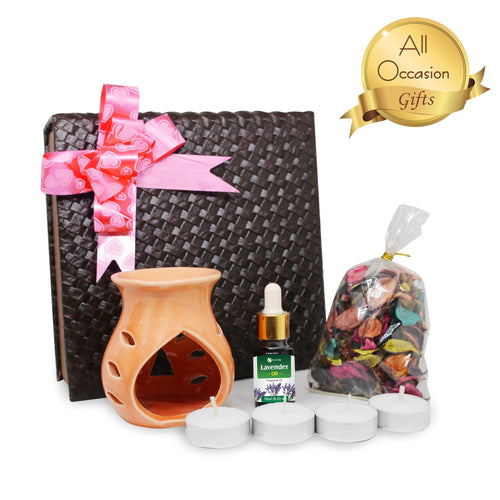 Lavender Oil with Ceramic Diffuser Gift Combo