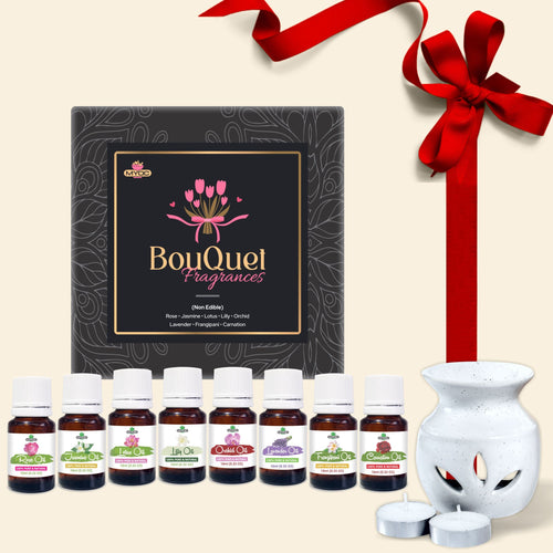 Aroma Diffuser Oils Set of 8 (Bouquet Oils Pack) Gift Combo Kit
