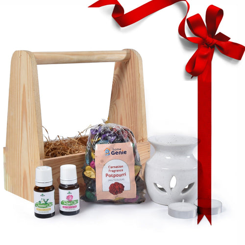 Aromatherapy Wooden Basket Combo