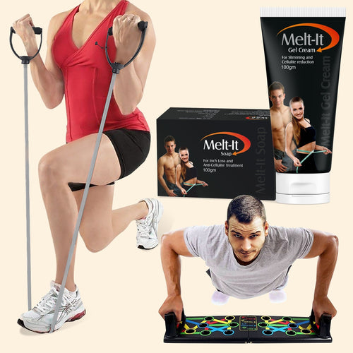 Melt-it Cream with Push-up board and Resistance Tube (Free Soap)