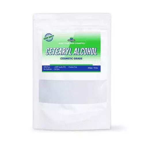 MYOC Cetearyl alcohol, (450g) - cosmetic grade, no adulterants, non-GMO,  paraben free, cGMP quality, pure and used for dry, rough, scaly, itchy skin