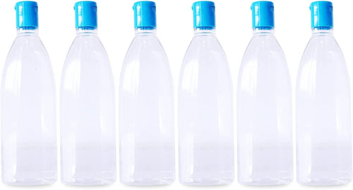 MYOC Clear Plastic Empty Squeeze Bottle with Disc Top Flip Cap Refillable Reusable