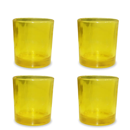 Yellow Glass Candle Jar
