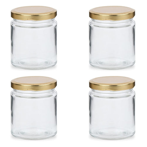 Glass jar with Golden lid