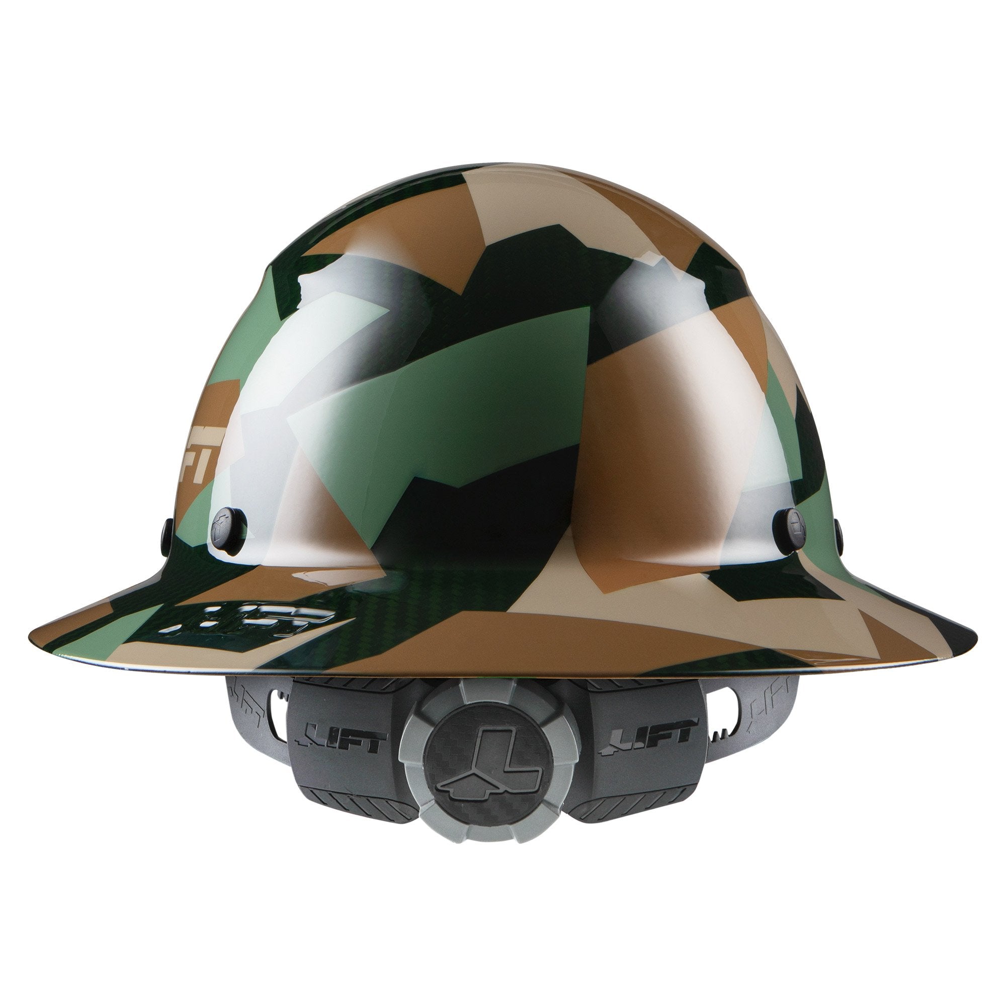 Lift Dax Jungle Carbon Fiber Camo Full Brim Hard Hat Each Safewerks