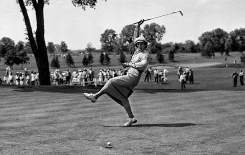 Babe Zaharias golf shot