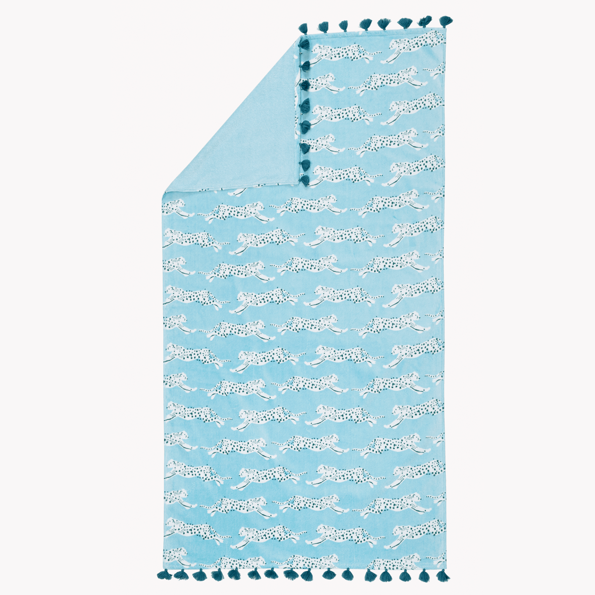 Leaping Leopard Beach Towel - Lilac