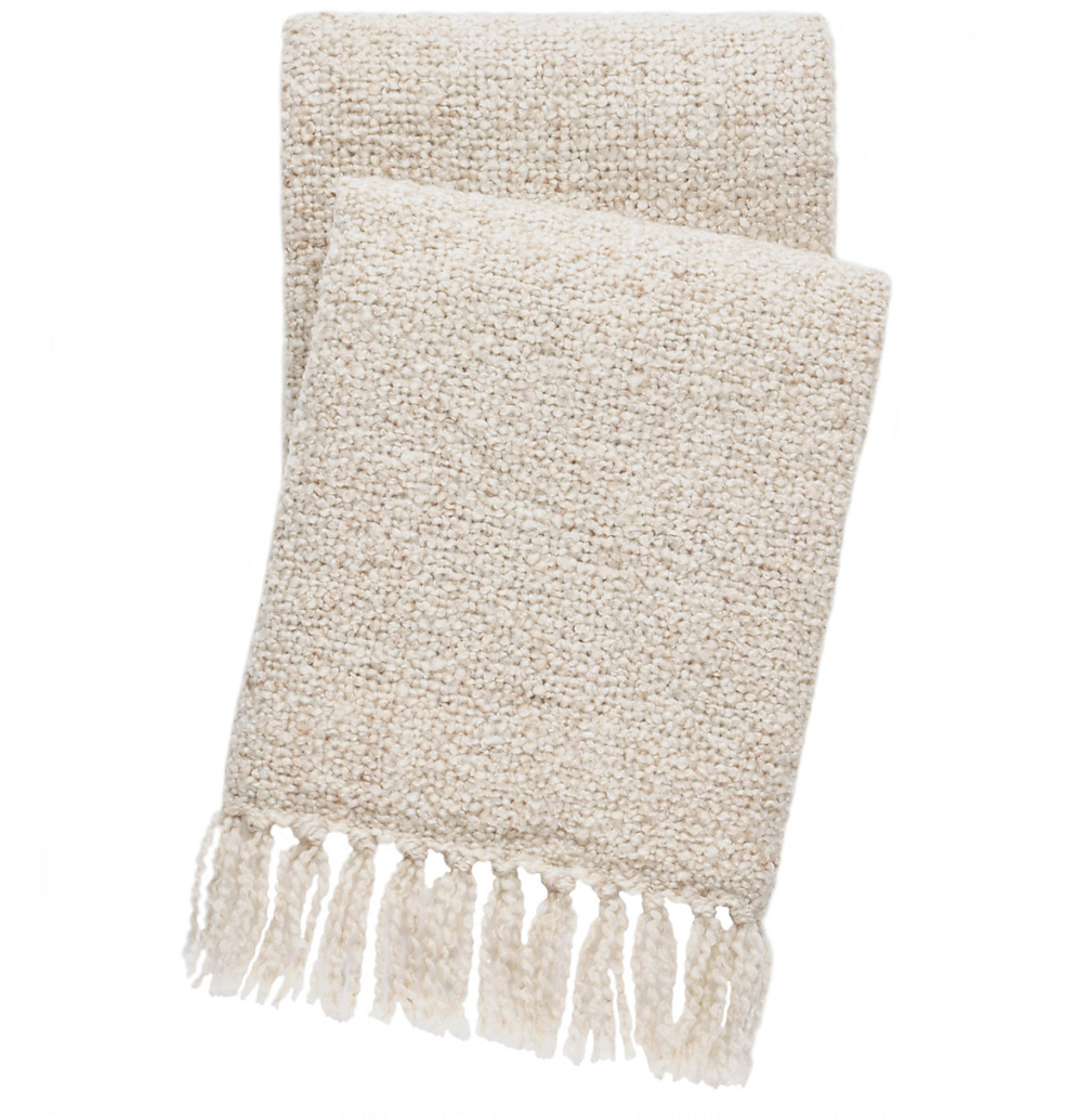 Boucle Indoor/Outdoor Throw - Natural