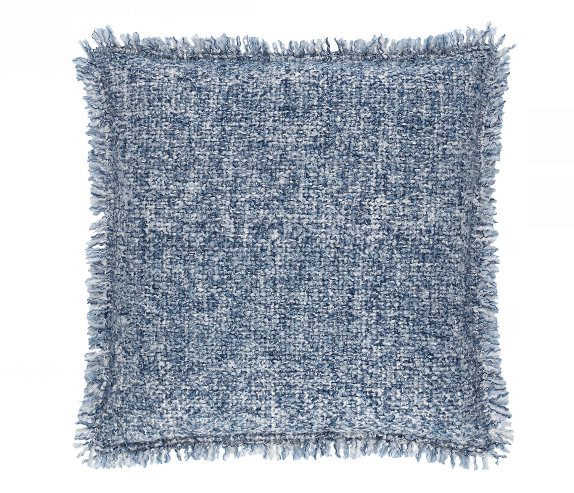 Boucle Navy Indoor/Outdoor Decorative Pillow