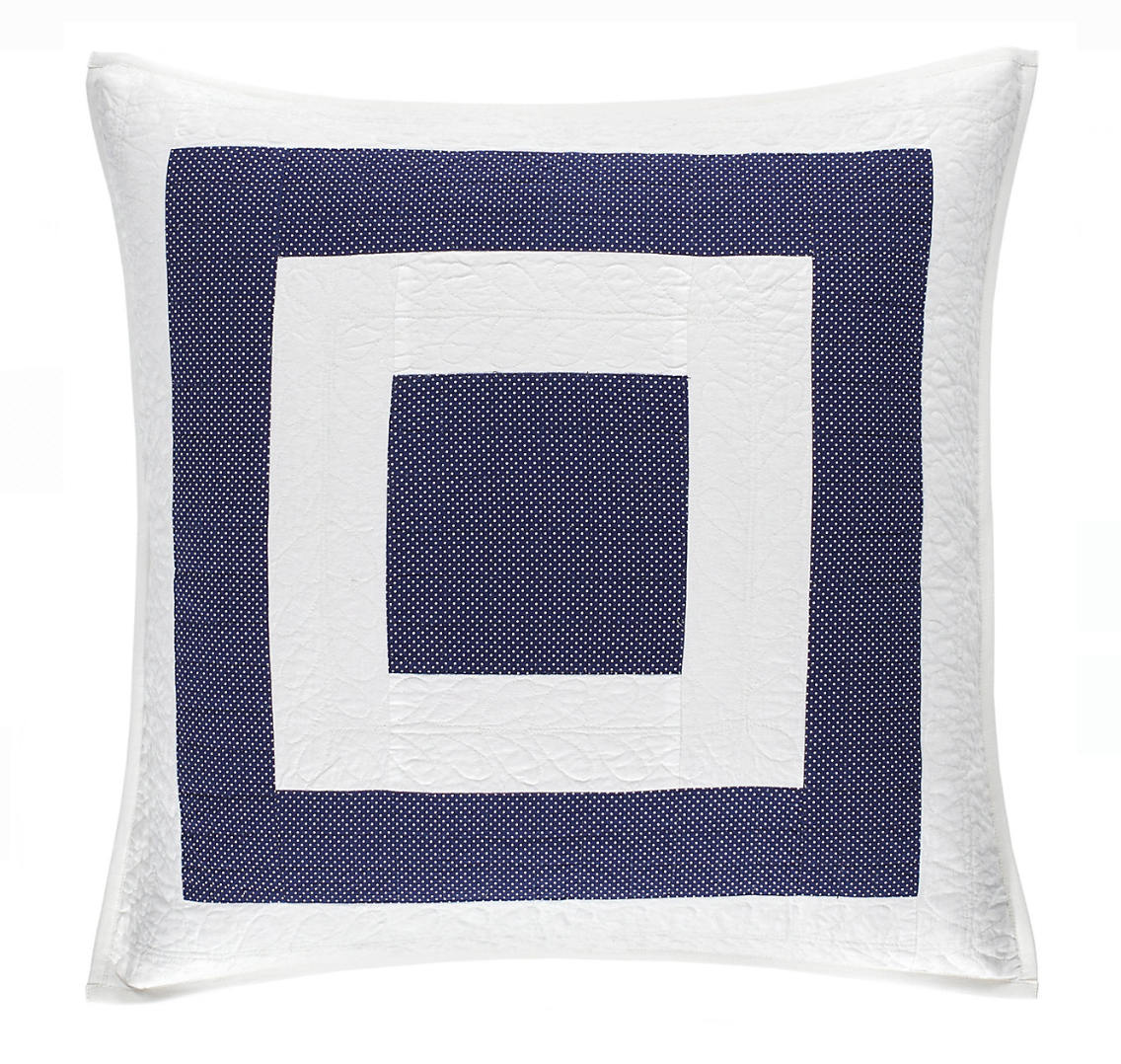 Birch Point Navy Quilted Sham