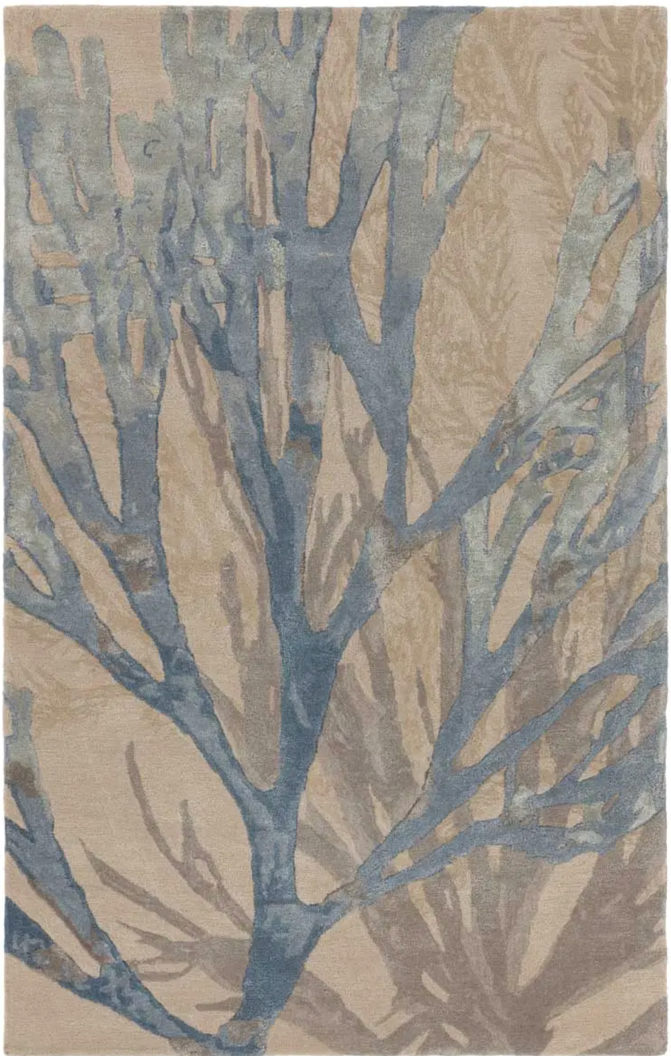 Delray Beach Coral Rug - Silver Blue