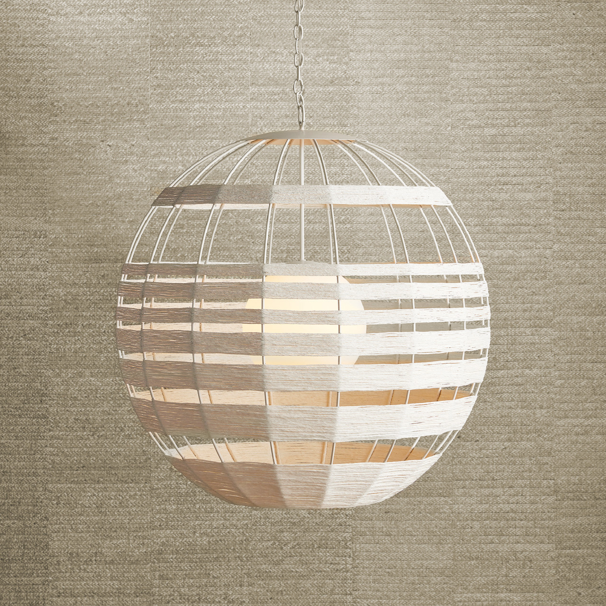 Lido White Orb Chandelier