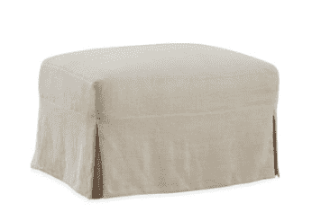 Slipcovered Chair Ottoman  28