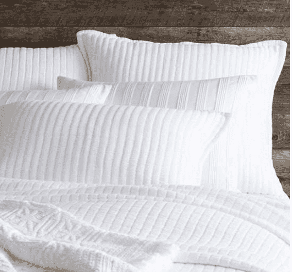 Boyfriend Matelasse Sham- White