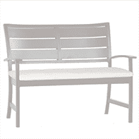 Narragansett Outdoor Bench- Wrought Aluminum Oyster