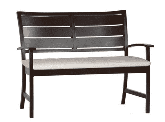 Narragansett Outdoor Bench- Wrought Aluminum Oyster