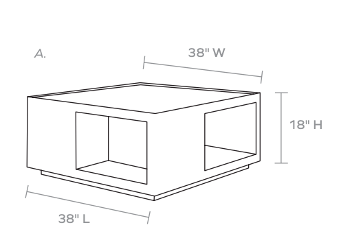 Brooklyn Cocktail Table - True Navy