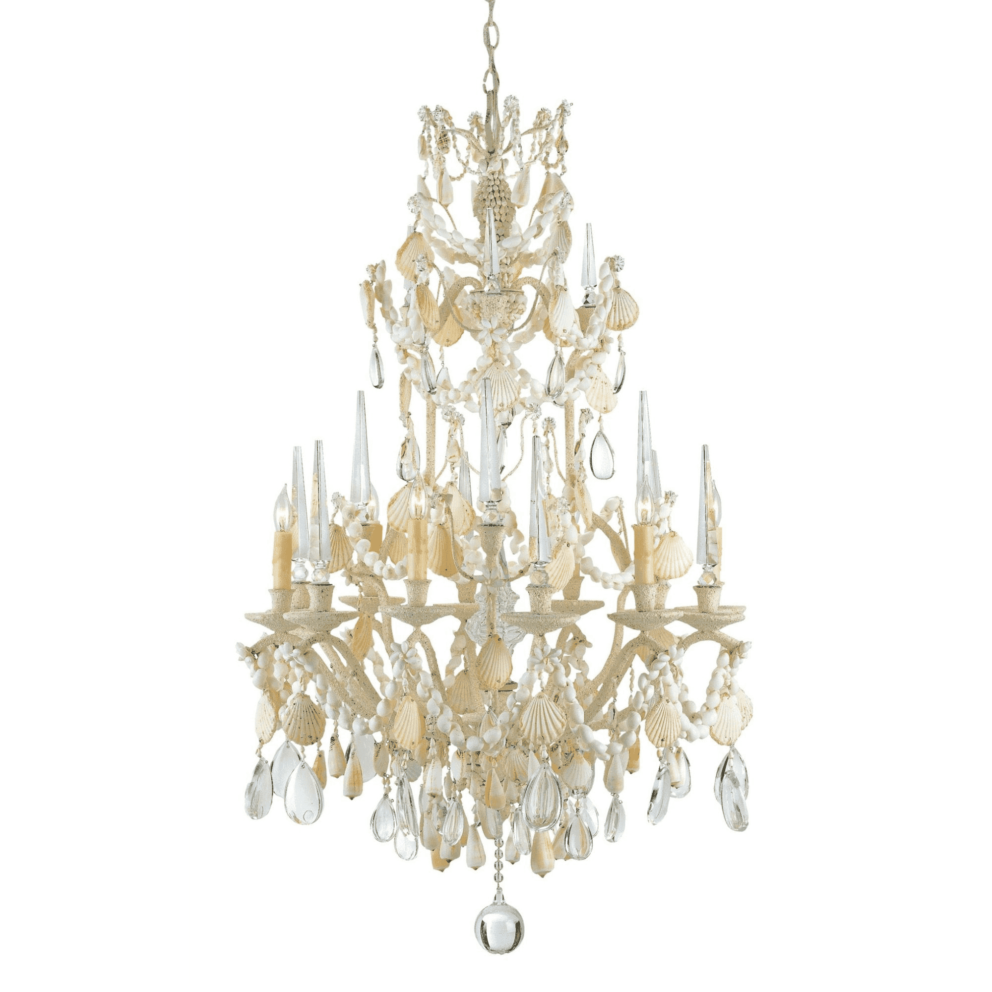 Elegance Seashell & Crystal Chandelier