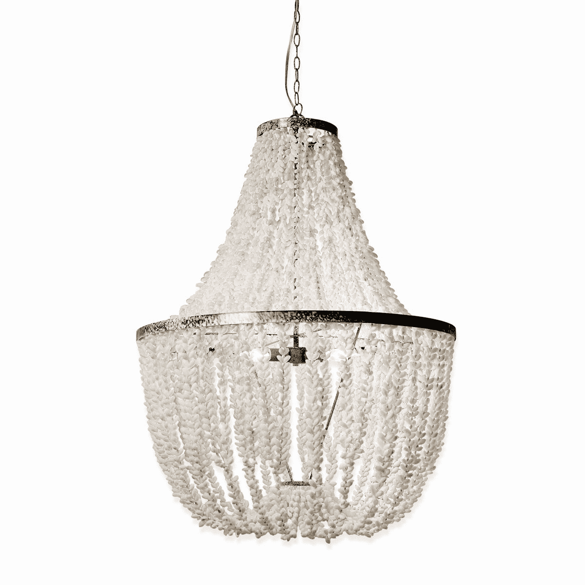 Sadie White Shell Chandelier - Two Finishes