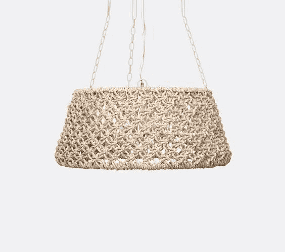 Sea Folly Woven Abaca Chandelier