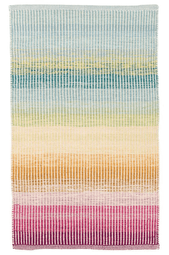 Watercolor Horizon Woven Cotton Rug