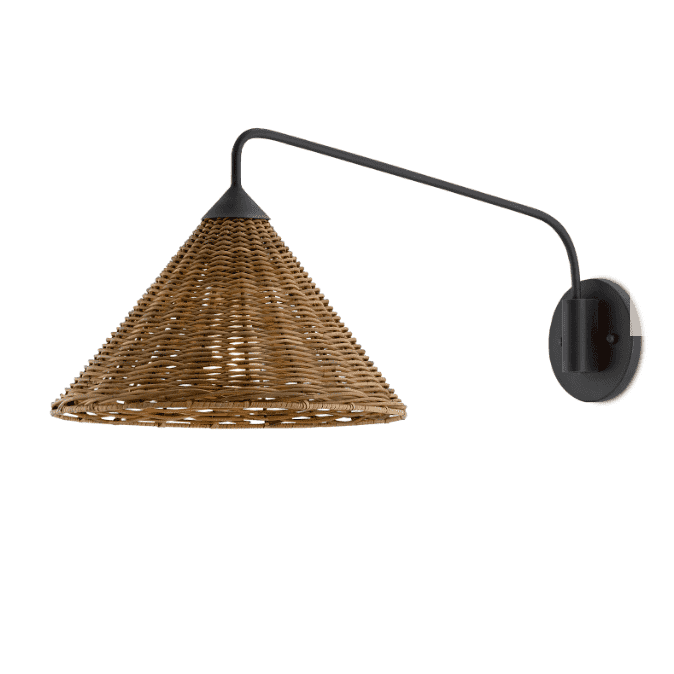 Brighton Rattan Swing Arm Sconce