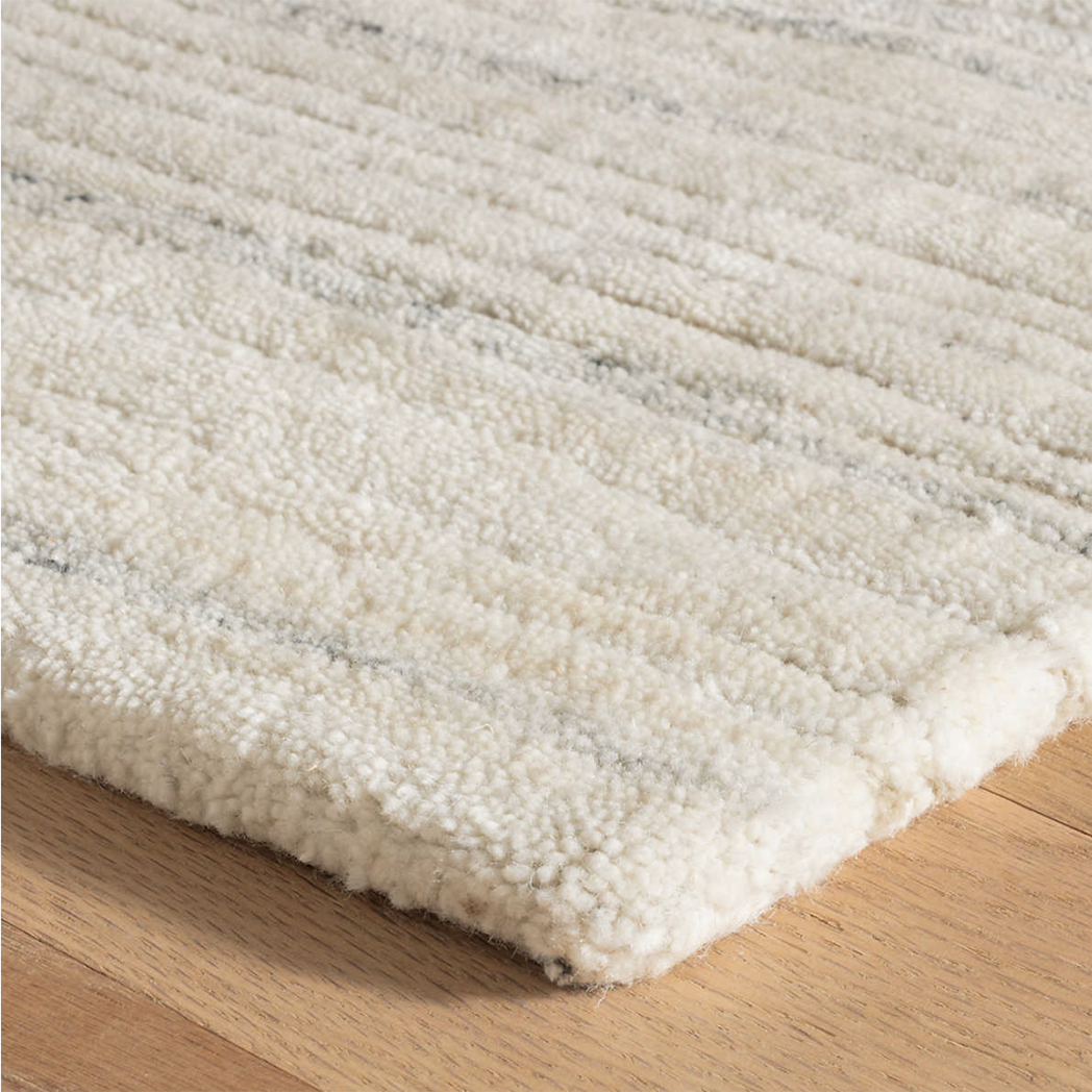 Avery Oatmeal Tufted Wool Rug